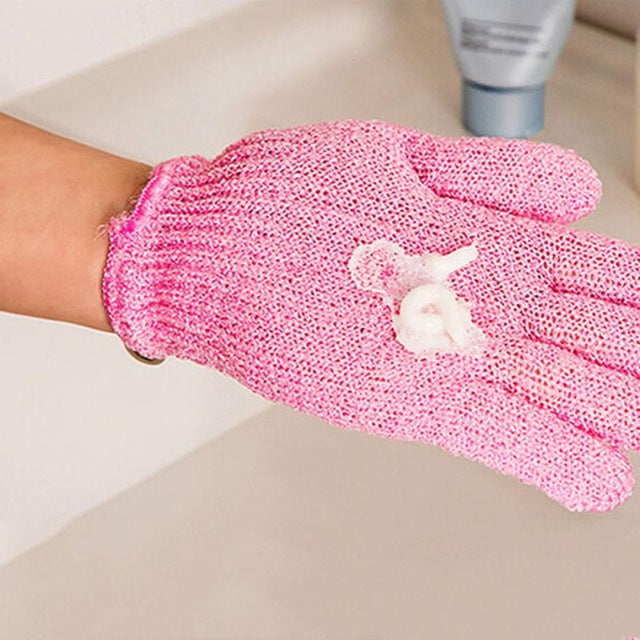 Exfoliating Shower Gloves 1 Pair Wash Skin Spa Bath