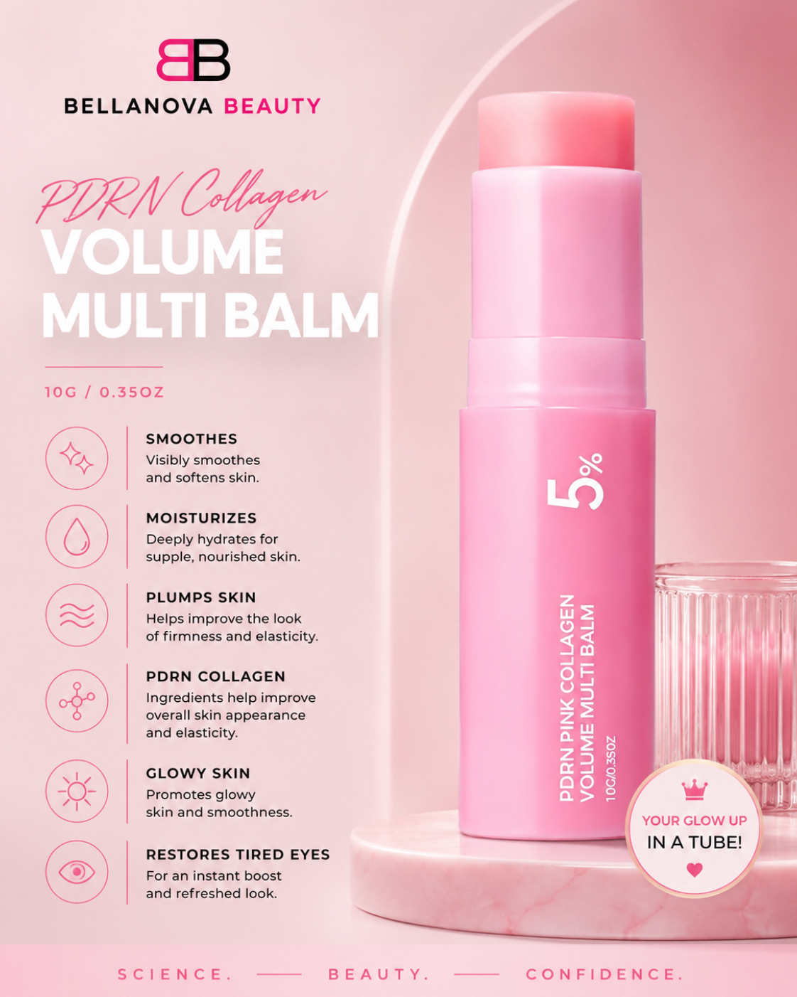 Pink Collagen Multi-Effect Essence Balm Volume Multi Balm Multi-Effect Scented Balm