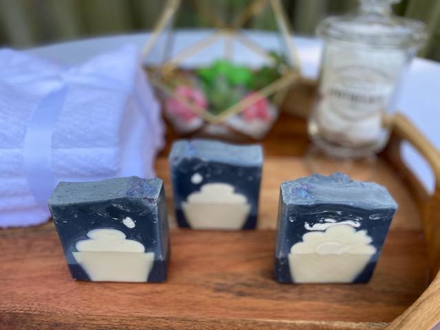 Activated Charcoal Soap with Cupcake Design luxury natural soap