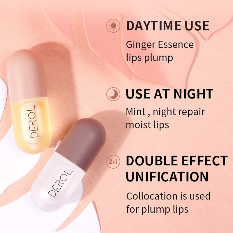 Instant Lip Plumper Set lip oil Day and Night use